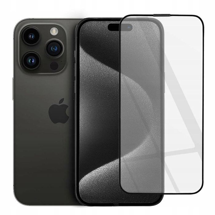 Szkło Hartowane Do Iphone 15 Pro Max Na Cały Ekran Pełne Premium Og