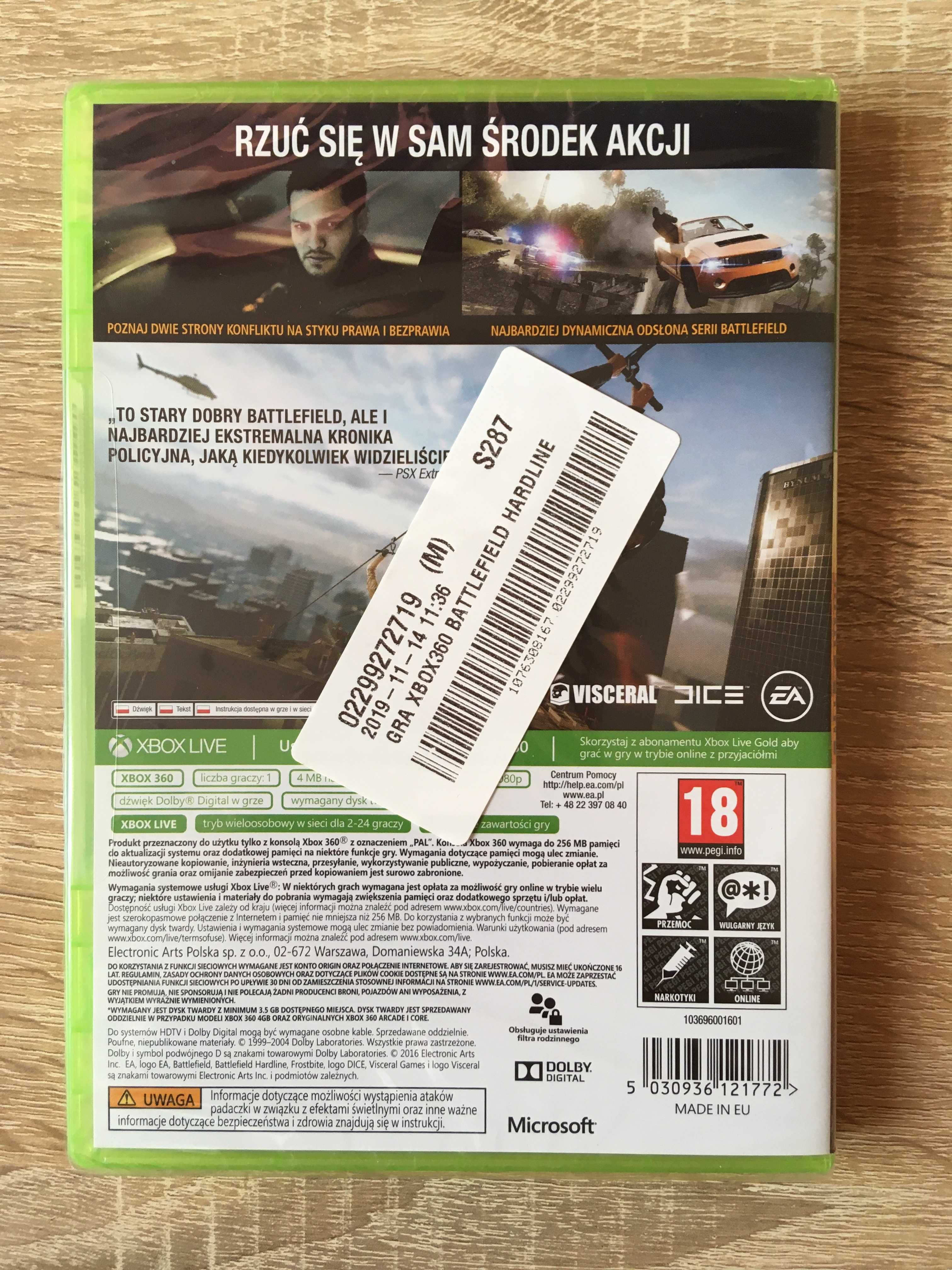 Battlefield Hardline - Xbox 360 - Visceral Games - PL - NOWA, FOLIA