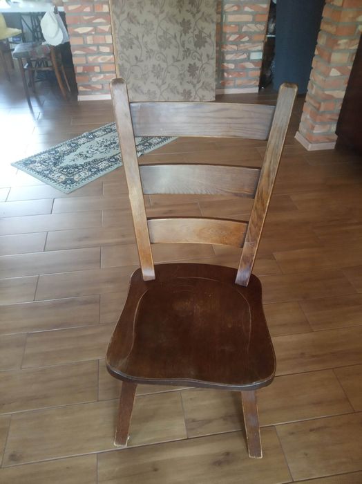 Zestaw stół plus 4 krzesła, dębowe