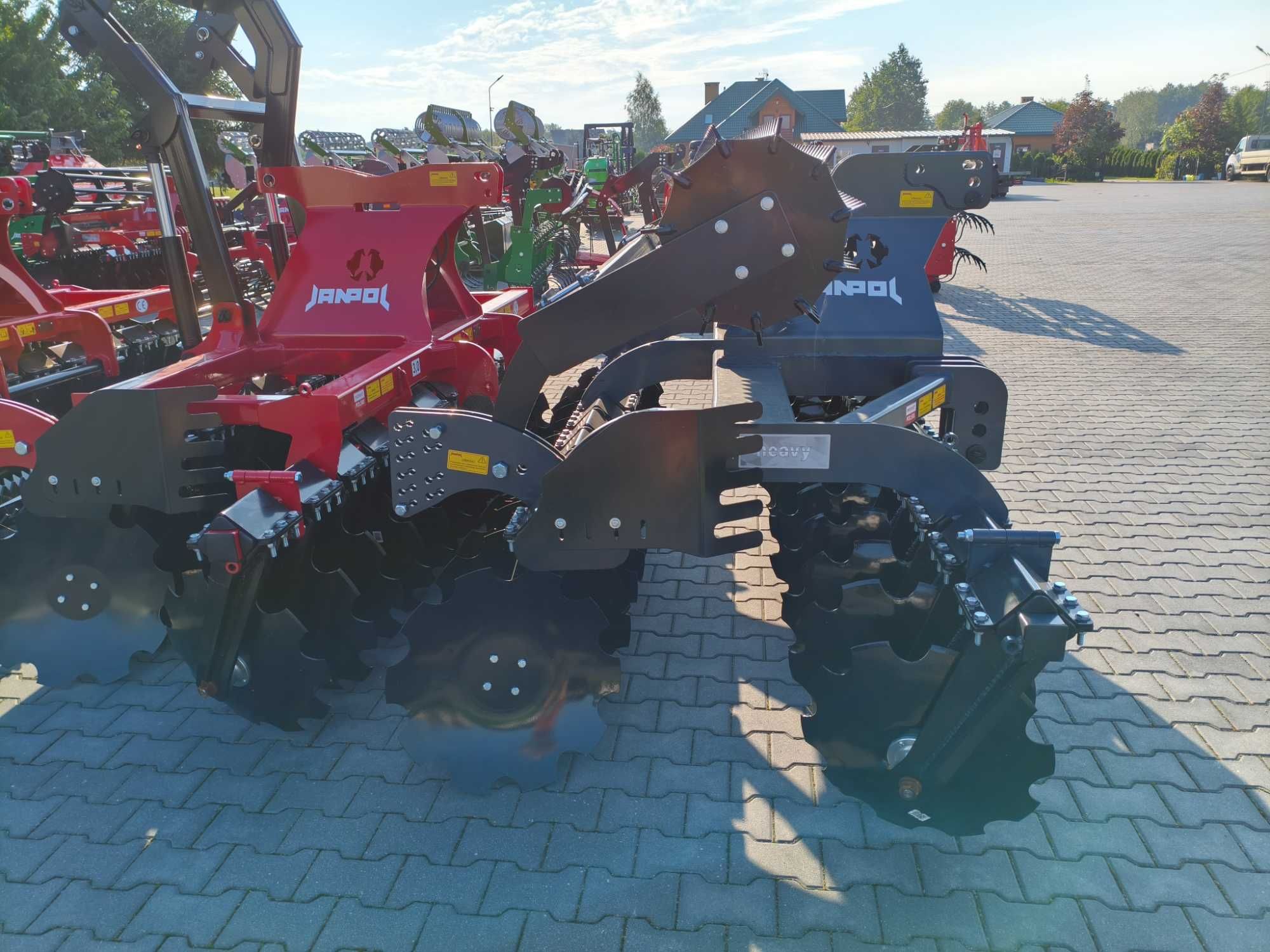 Brona talerzowa ciężka 3,0m 560mm wał struna 1300kg Janpol