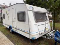 Przyczepa Kempingowa KNAUS 450 Blue Line przedsionek/namiot 1300 DMC
