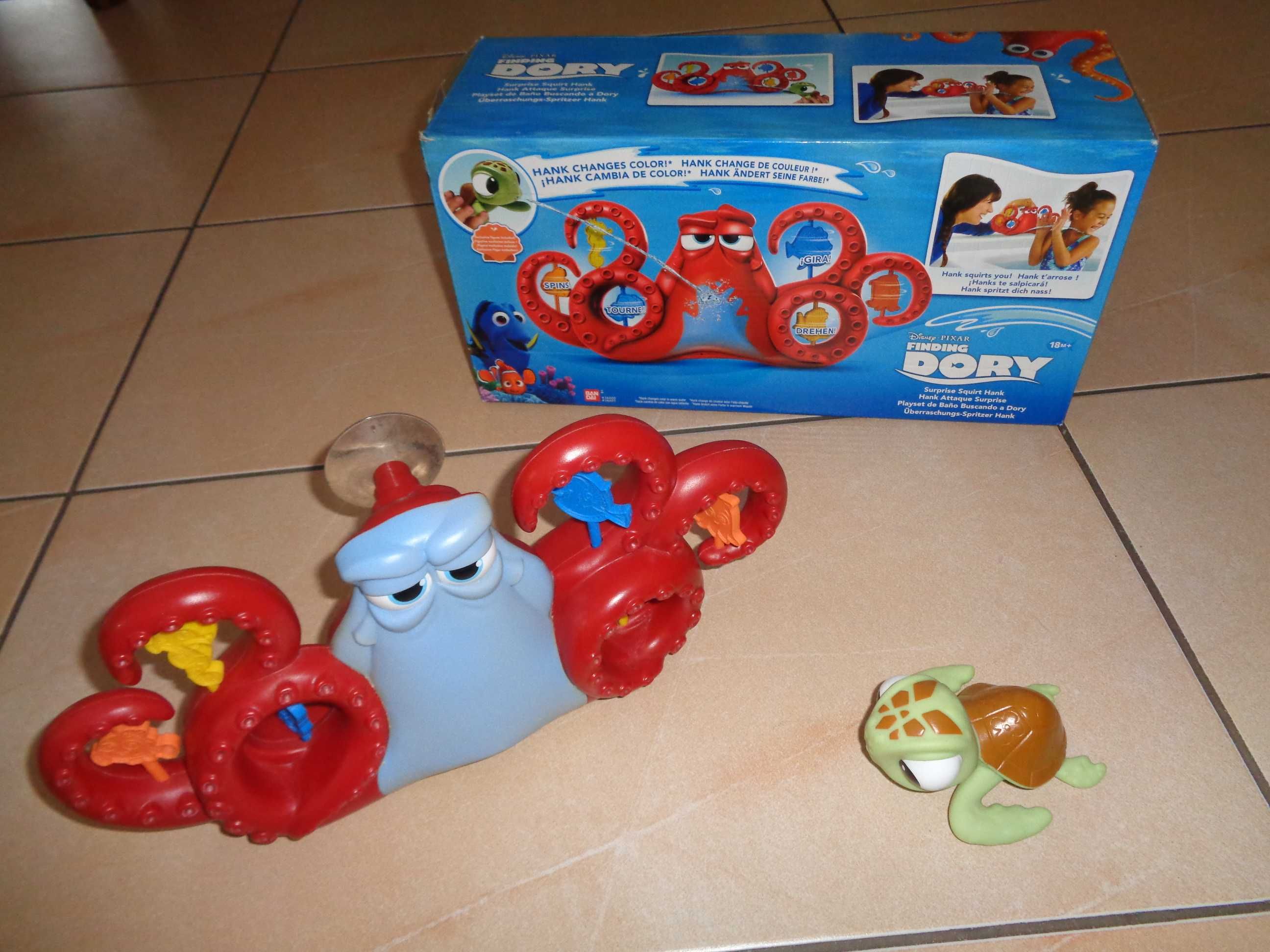 DISNEY Gdzie jest Dory Finding zabawka do kąpieli wody Ośmiornica Hank