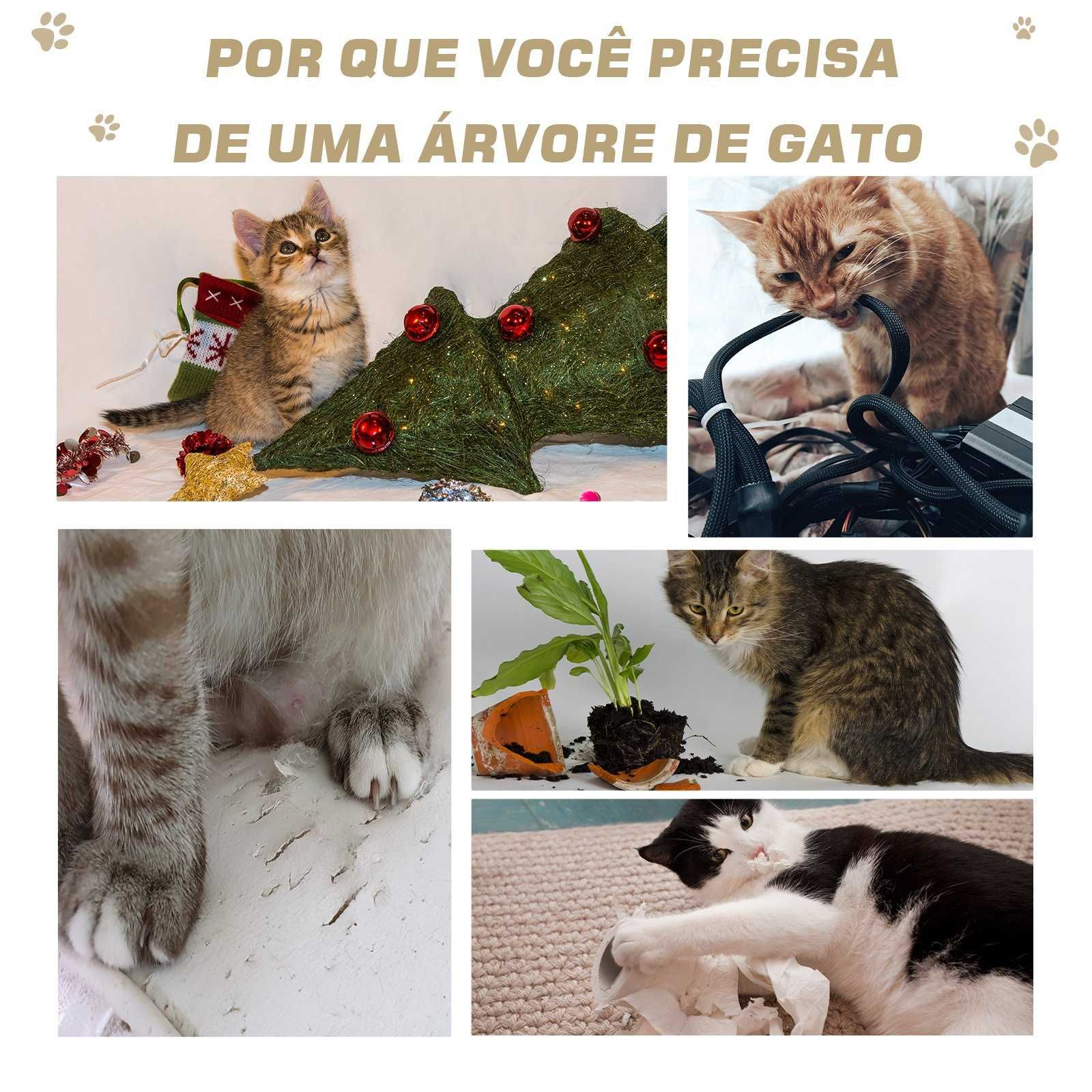 Arranhador Grande para Gatos – Centro de Atividades 180 cm Bege