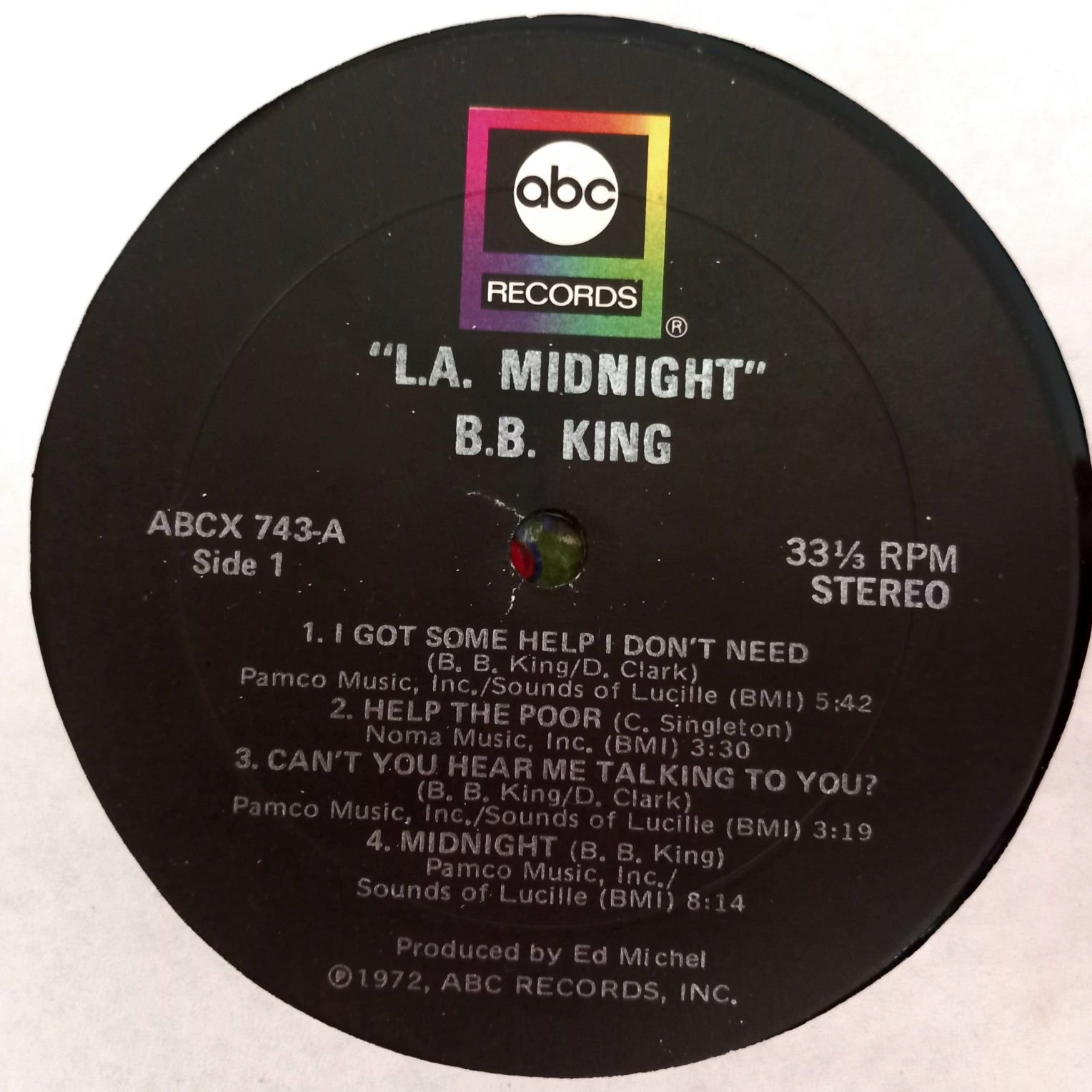 B.B.King /L.A.Midnight LP Winyl Album US 1972 EX