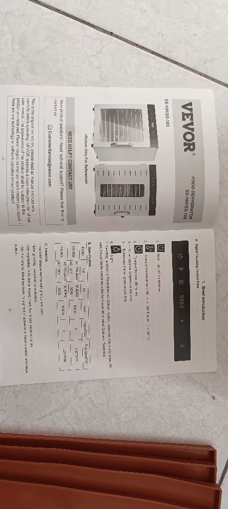 Suszarka VEVOR 800w stal nierdzewna