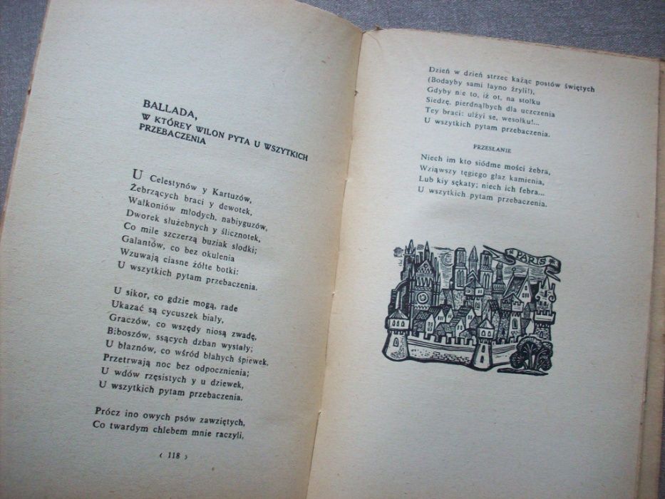 Wielki testament, F. Villon, il. Maria Hiszpańska, 1954.