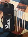 3 pares de baquetas com saco.