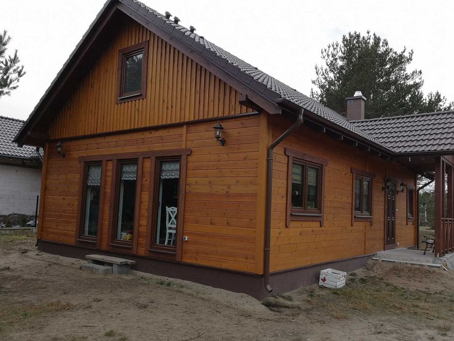 Całoroczny dom z drewna do 70 m2 na ZGŁOSZENIE bez POZWOLENIA