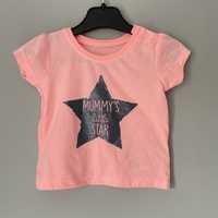 Bluzka koszulka t-shirt Primark 62 Mummy’s little star