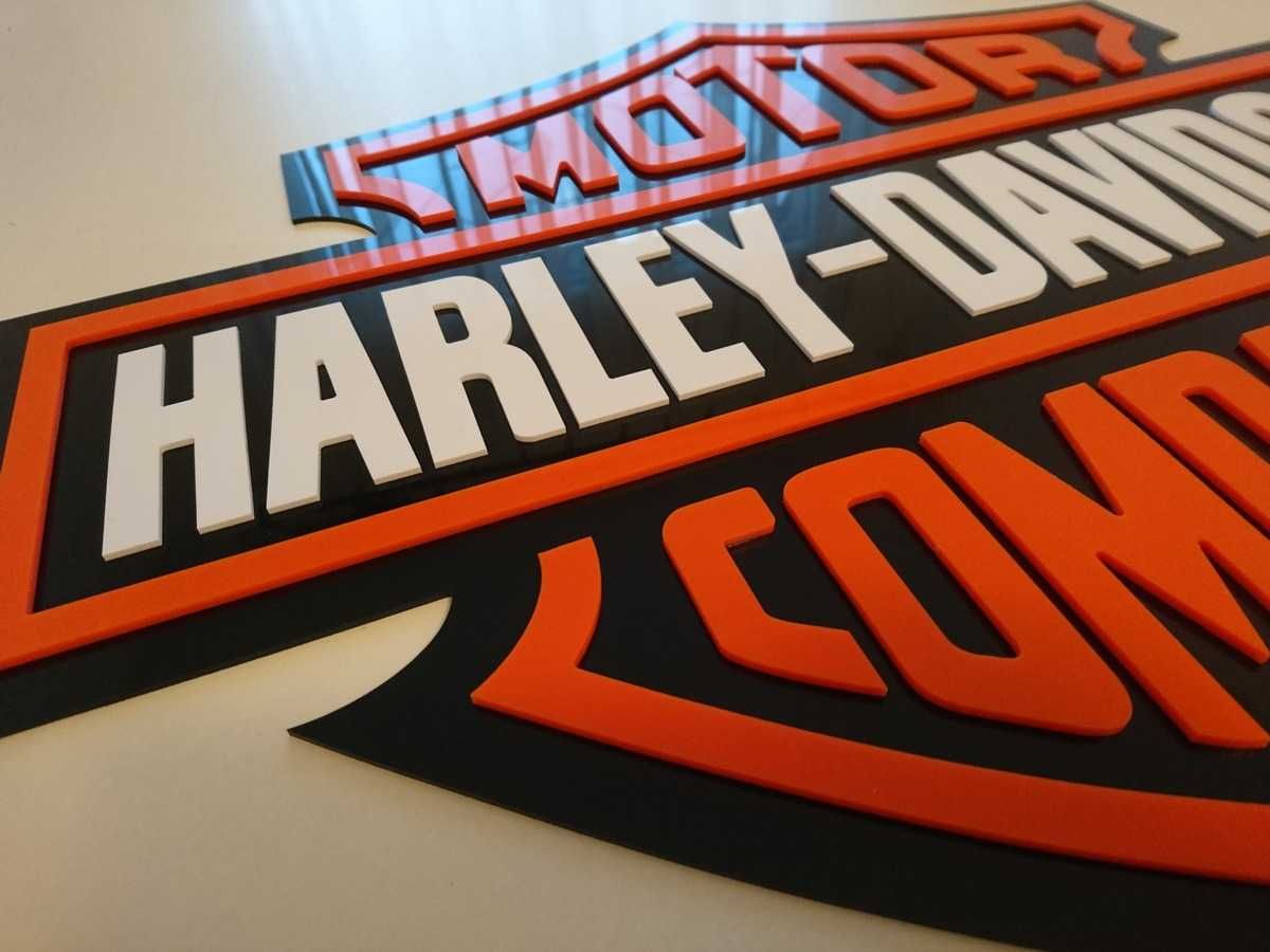 Logo szyld emblemat Harley Davidson do garażu pokoju na ścianę