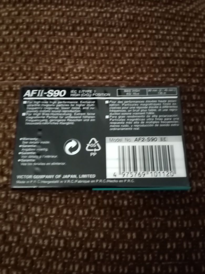 Cassete audio virgem JVC AFII-S 90 min.