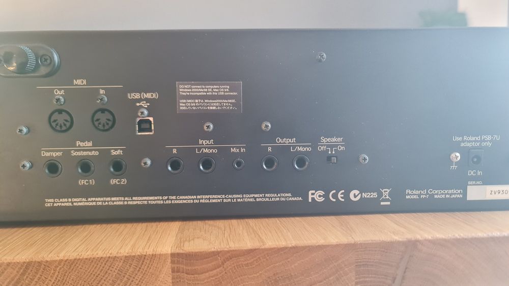 Pianino Roland FP7 pełnowymiarowe