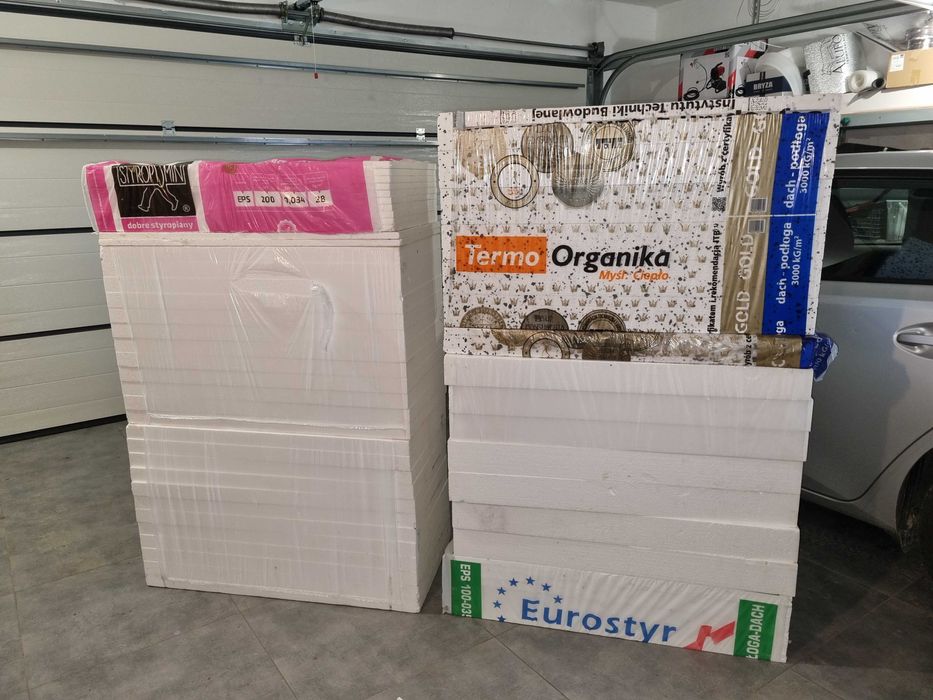 styropian eps 100 dach/podłoga pozostałości po budowie