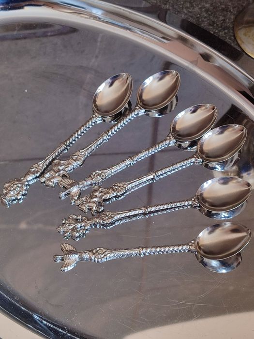 Італія Вінтажний набір 6 чайних ложок срібнення