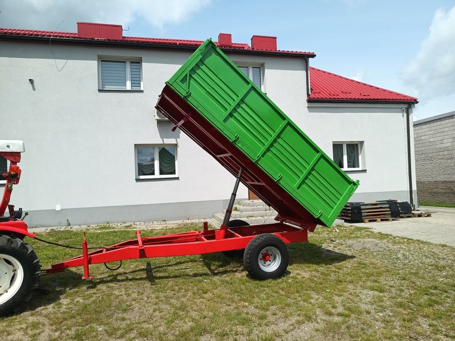 Przyczepa wywrotka jednoosiowa 3 strony