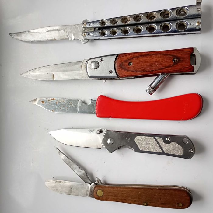 Nóż motylkowy, Sanrenmu 7010 LUC-SA, Gerlach, Solingen, Stilletto