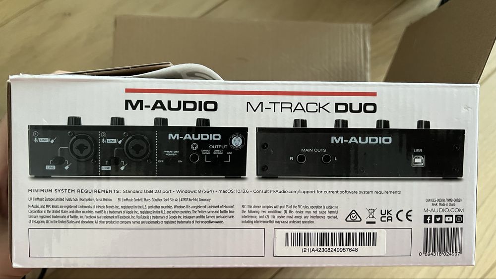 Аудіоінтерфейс M-AUDIO M-Track DUO