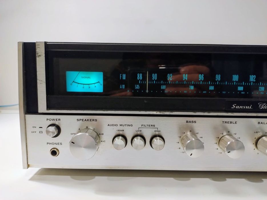 Sansui 8010 czarna wersja 771 amplituner vintage