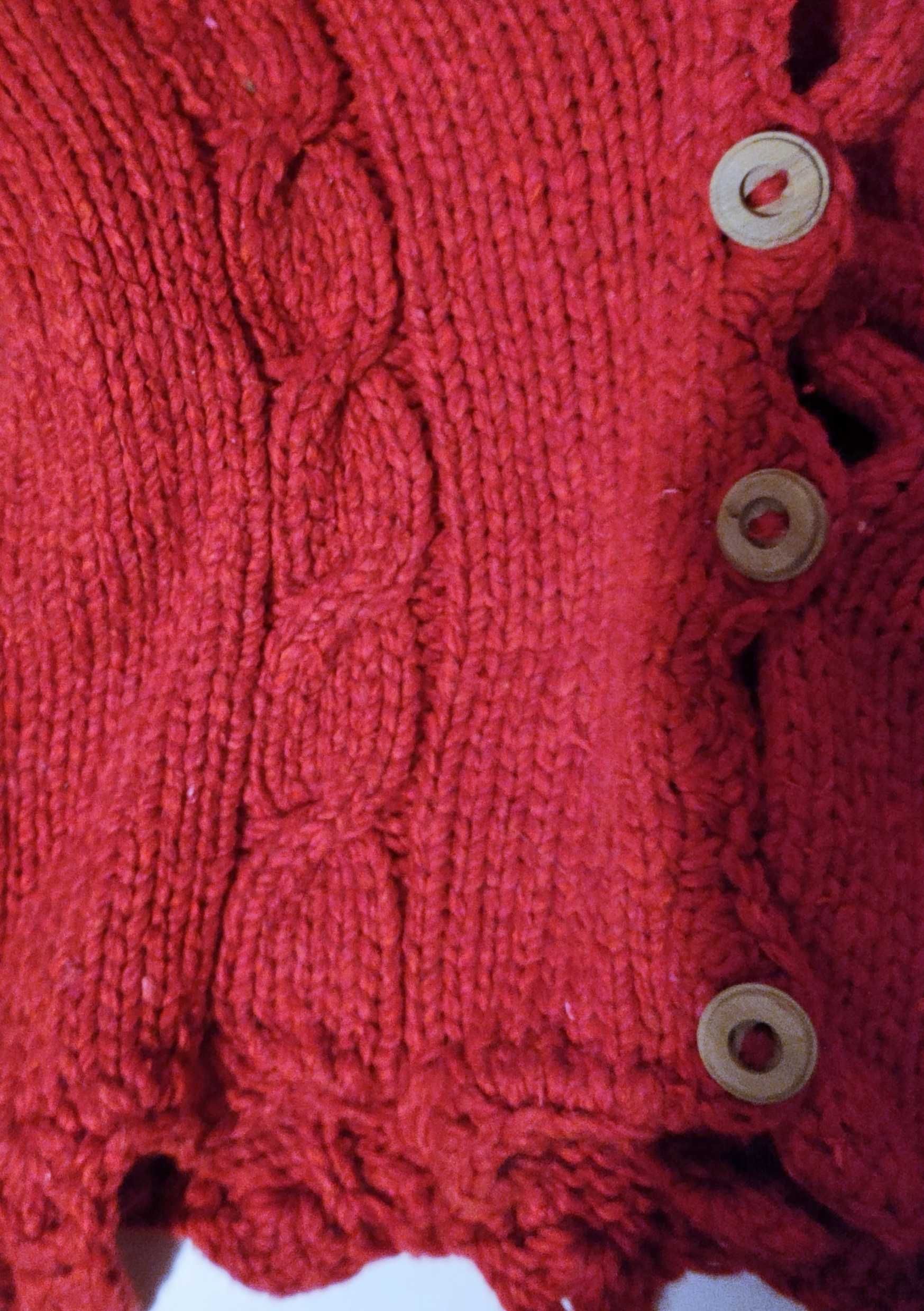 sweter rozpinany wełniany  86 cm 12 18 miesięcy