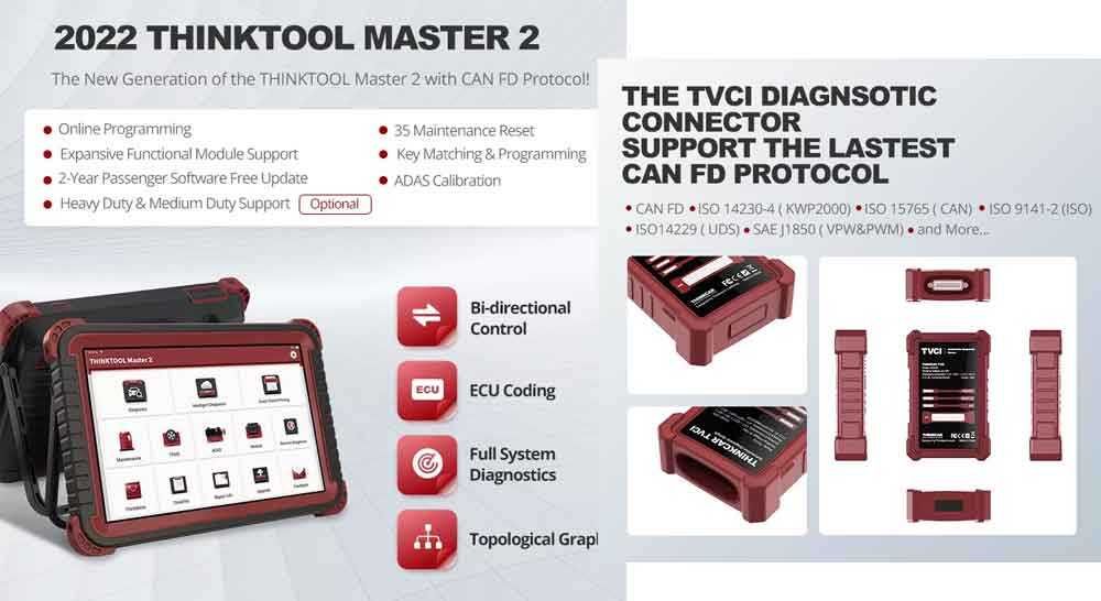 ThinkCar Master 2 IMMO Máquina Diagnóstico OBD Profissional  (NOVO)