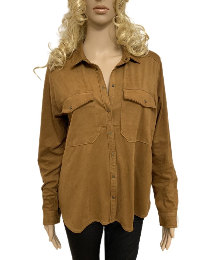 Женская  коричневая рубашка кофта Stradivarius S/M