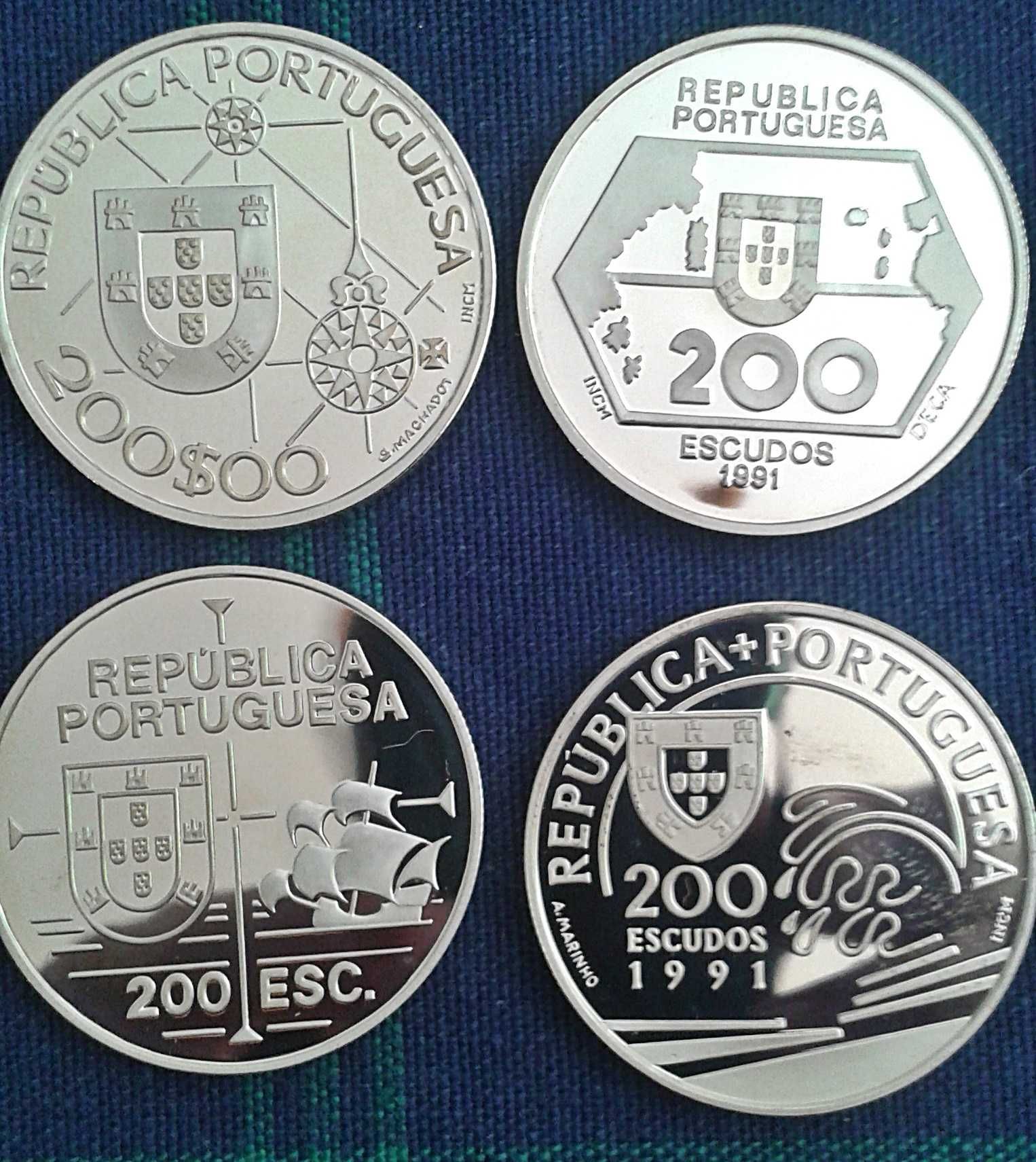 Moedas PRATA Proof Descobrimentos Portugueses III. Silver Coin Set x4