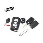 R147278C1 CARCAÇA CHAVES BMW QUADRADA LAMINA LISA + CHIP