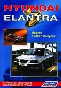 Книга HYUNDAI Elantra, с 2000 по 2006 г., бензин. Ремонт