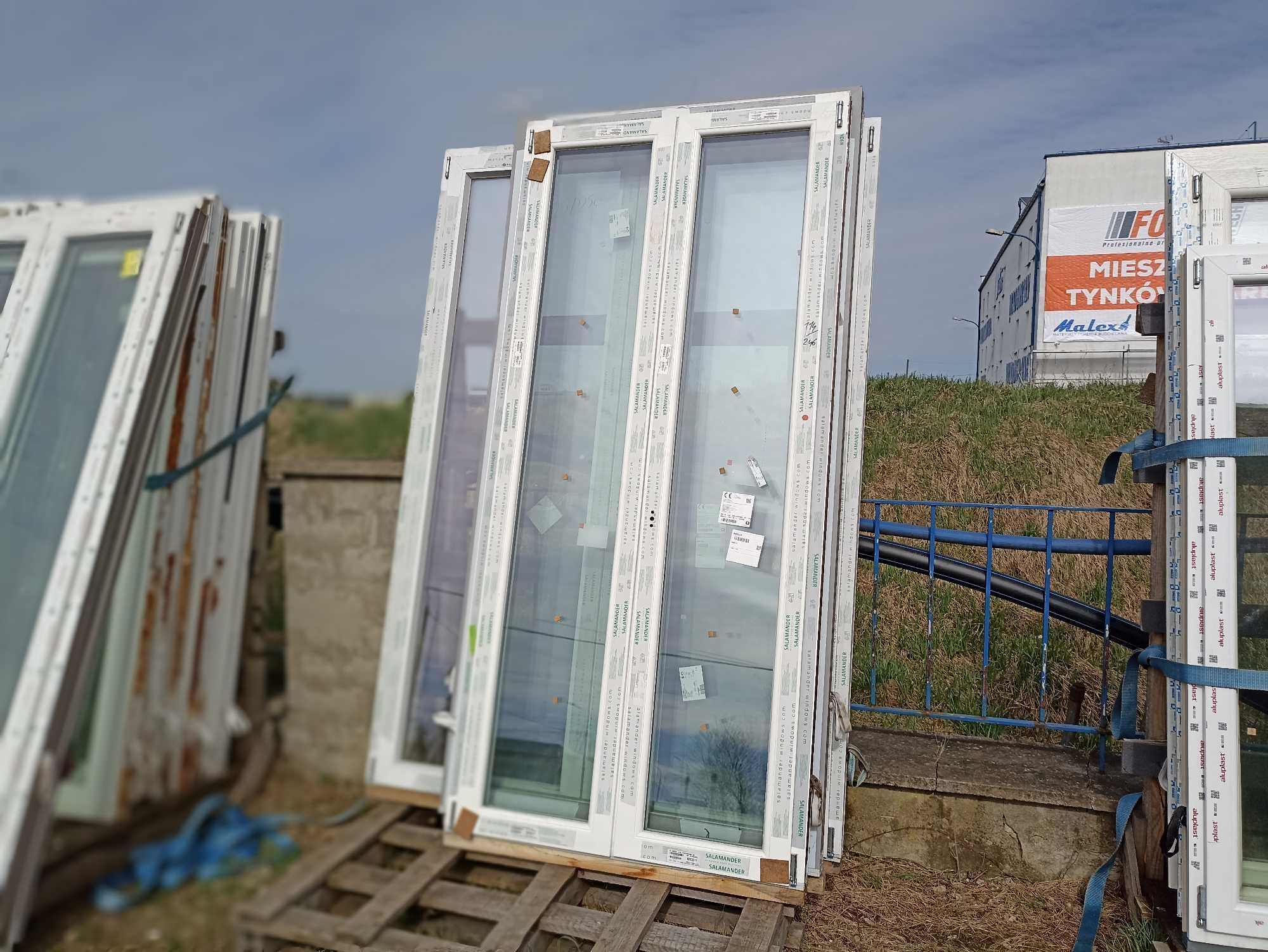Okno pcv tarasowe 114/246 trzy szybowe białe