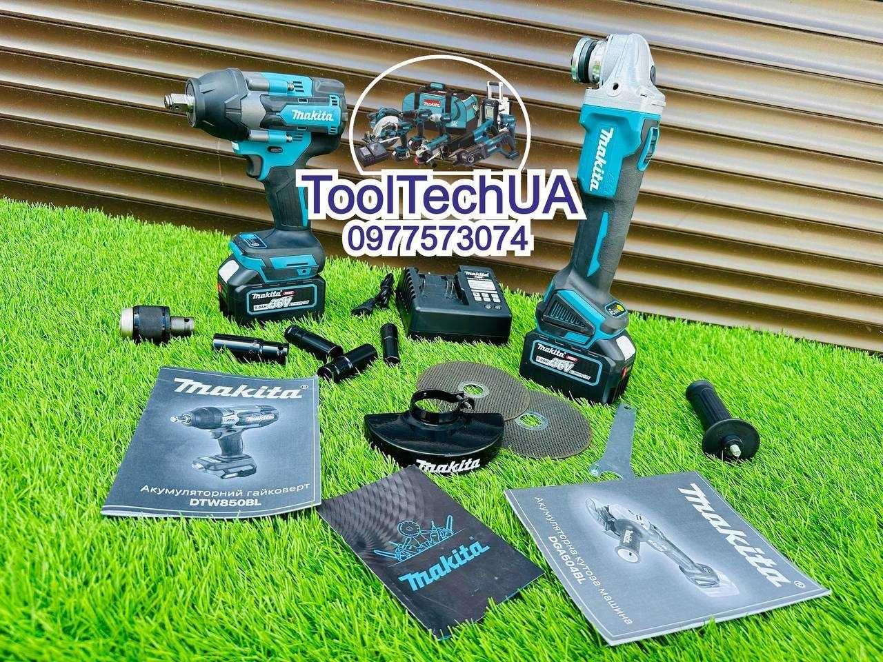 Набор на акумуляторі 2/1 Makita Гайковерт DTW850BL + Балгарка DGA504BL