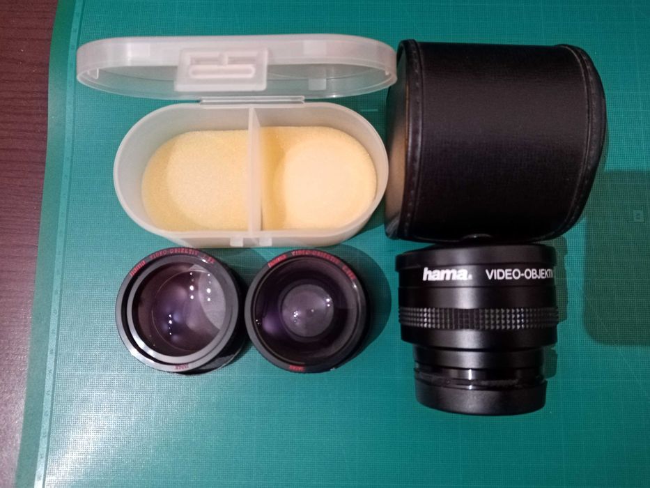 3 lentes Hama para câmara de filmar