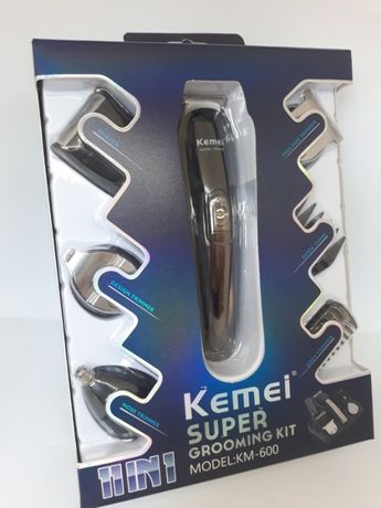 Машинка для стрижки волос Kemei KM-600, триммер для бороды усов 11 В 1
