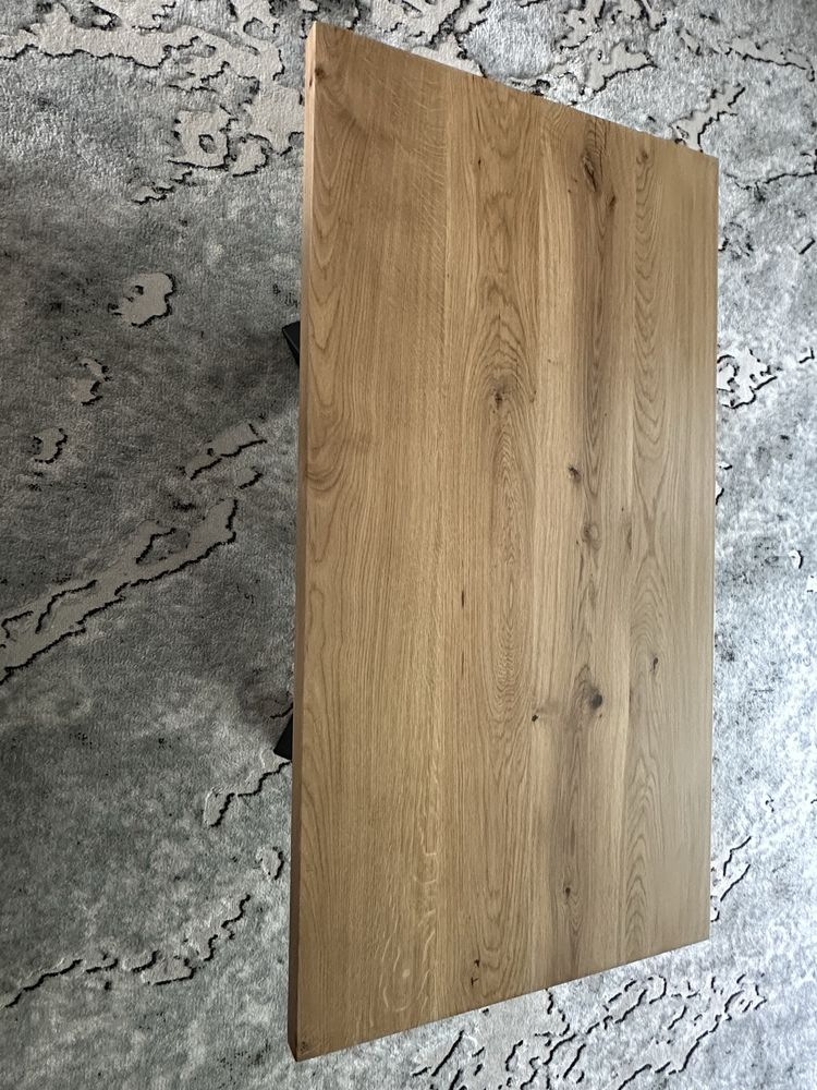 Stolik kawowy loft blat dębowy