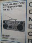 Radiomagnetofon RM820 S UNITRA Instrukcja Osługi schematy