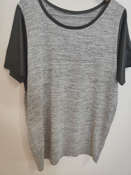 Koszulka Szara  Damska  z Krotkim Rękawem (3 XL)