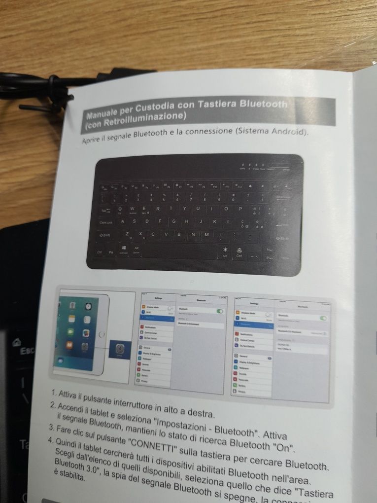 Klawiatura bezprzewodowa mini slim bluetooth 3 systemy androod ios win