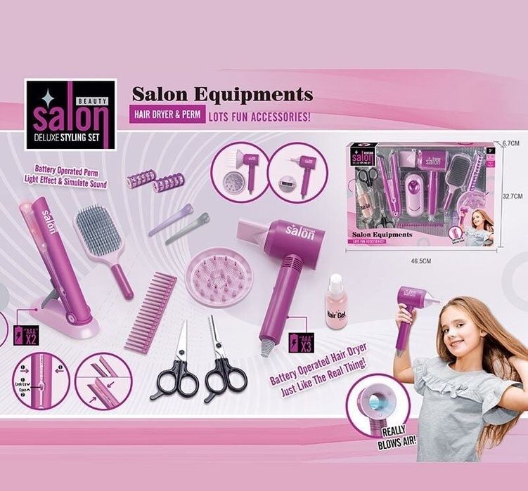 Набір перукаря, різні види (фен, стайлер, розчіска, аксесуари)