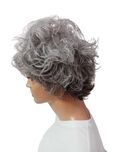 Krótka kręcona peruka w kol. siwym ombre jak naturalna -Nessaja wigs