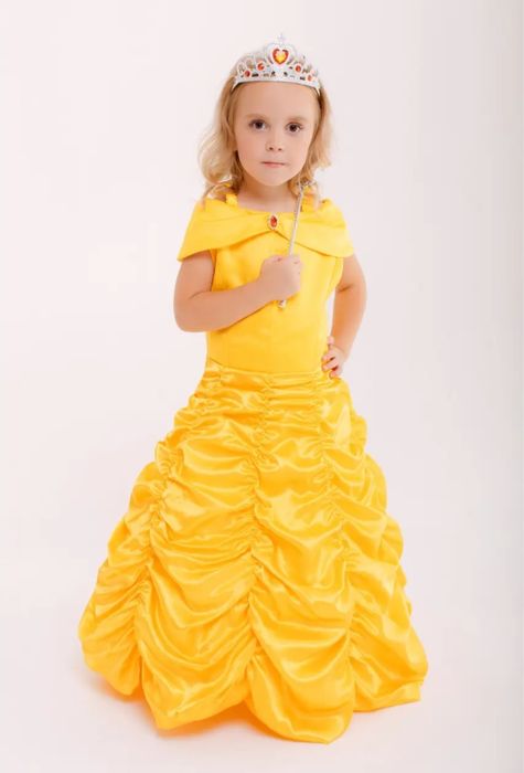 карнавальна сукня принцеси бель пишна довга 120см
на блискавці.
в чудо