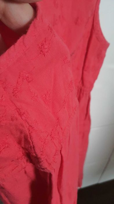 Sukienka letnia 130 czerwona dziewczęca