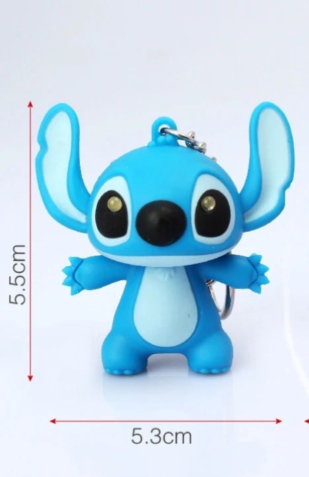 Подвеска брелок стич фигурка на ключи,на цепи,,светятся глаза Stitch