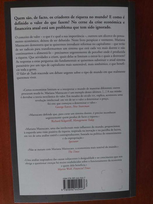 "O valor de tudo" de Mariana Mazzucato