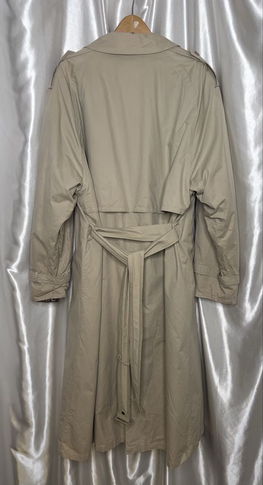 vintage beżowy piaskowy trench coat trencz prochowiec płaszcz