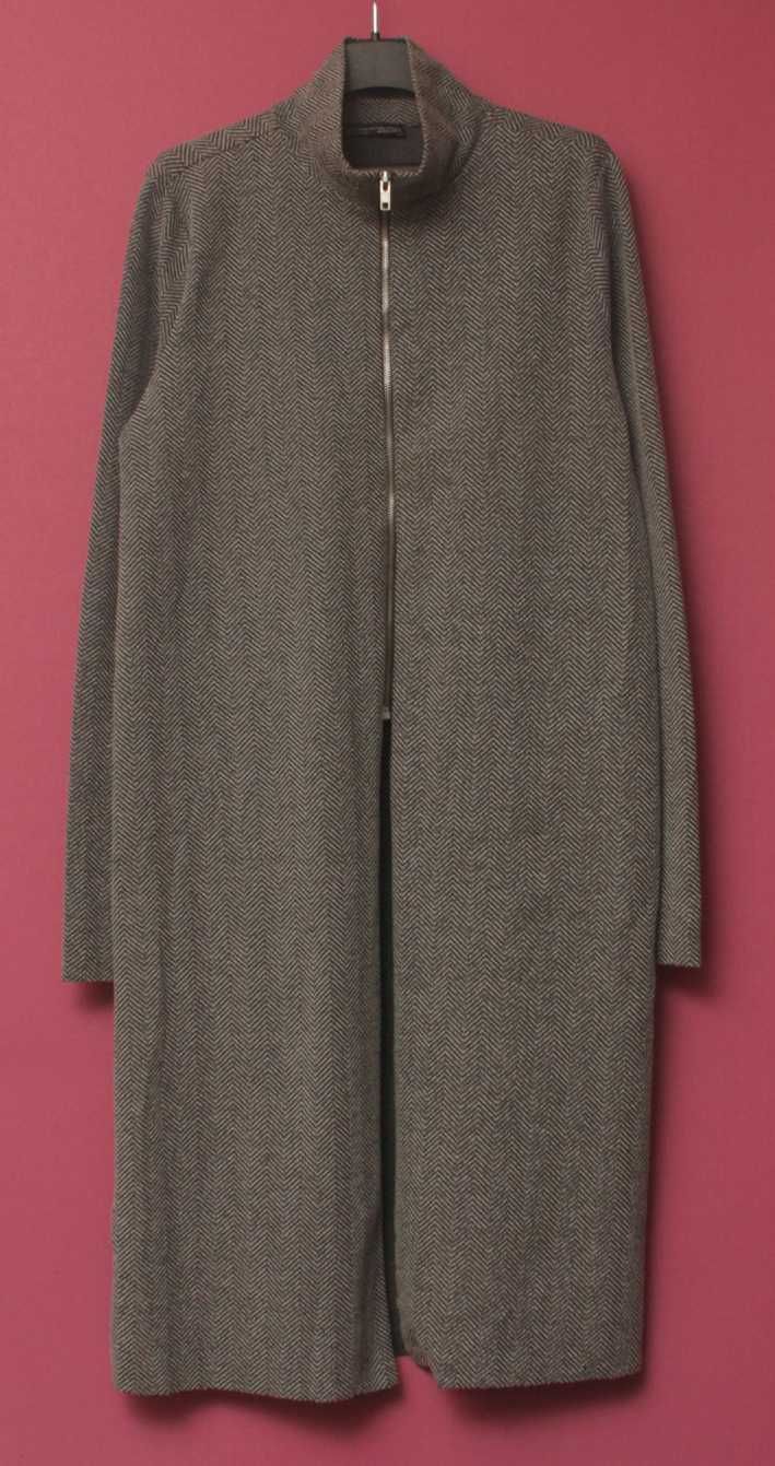 Zara рр L минималистичное пальто из хлопка полиестера и лайкры