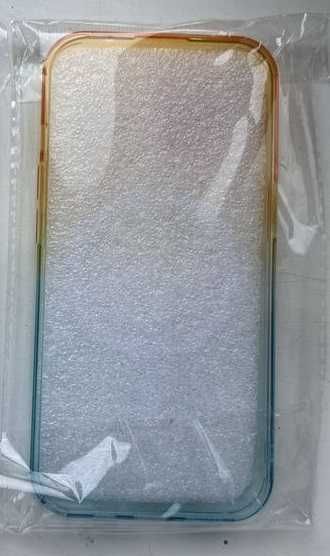 Чохол силіконовий жовто-блакитний Magsafe iphone 15