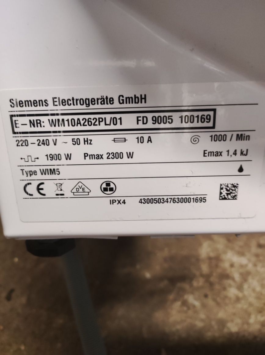 Pralka Siemens WM10A262PL