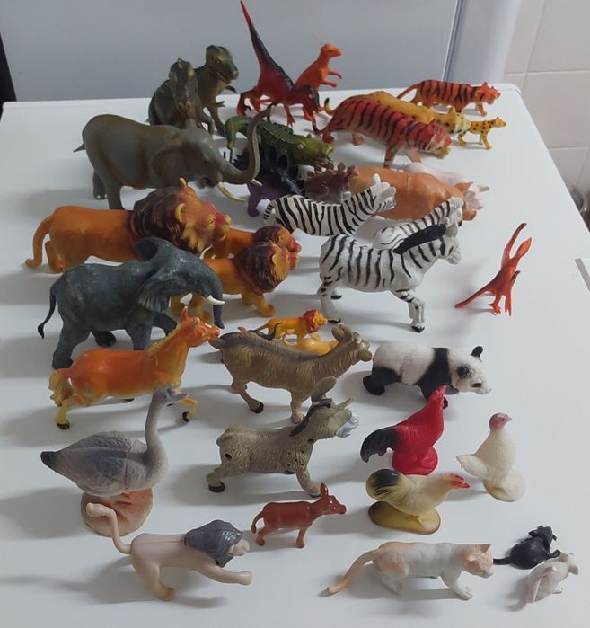 40 ANIMAIS MINIATURA SELVAGENS E DA QUINTA,BRINCAR.Casa,Quarto,Garagem