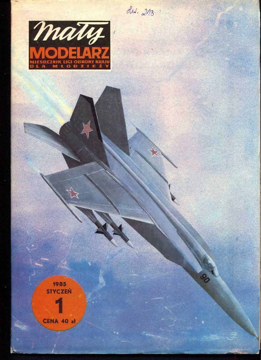 Mały Modelarz 1985.01 Samolot Mig-25