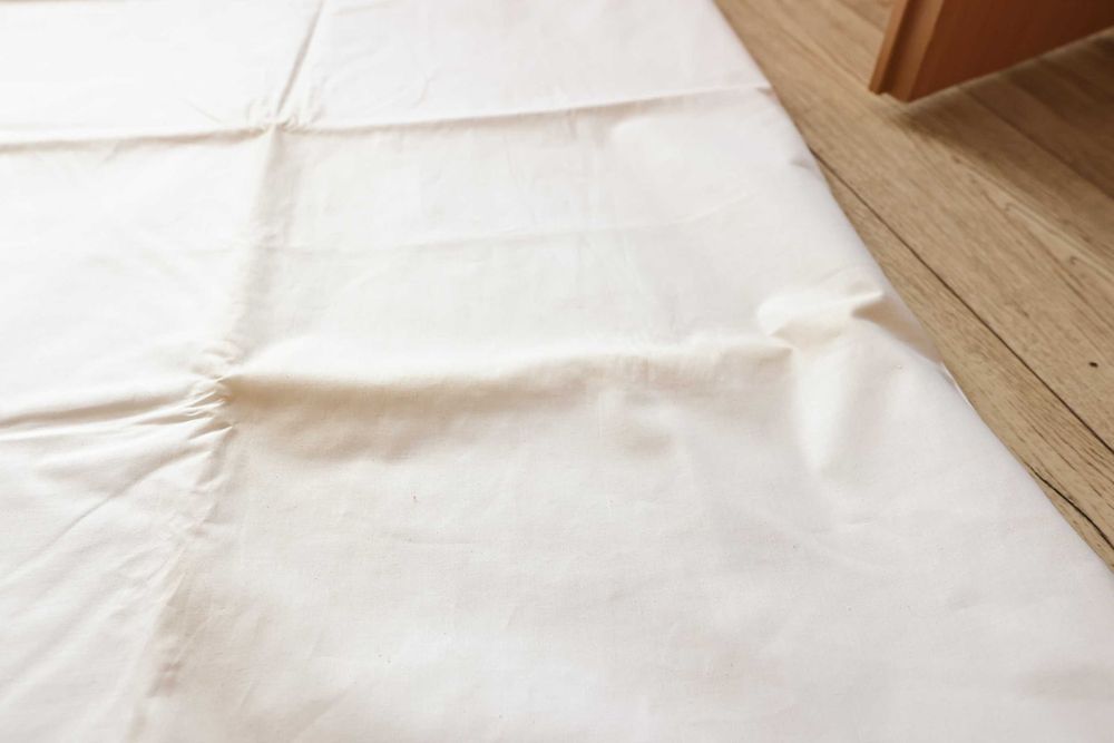 Biały bawełniany materiał 2 m x 5,40 m