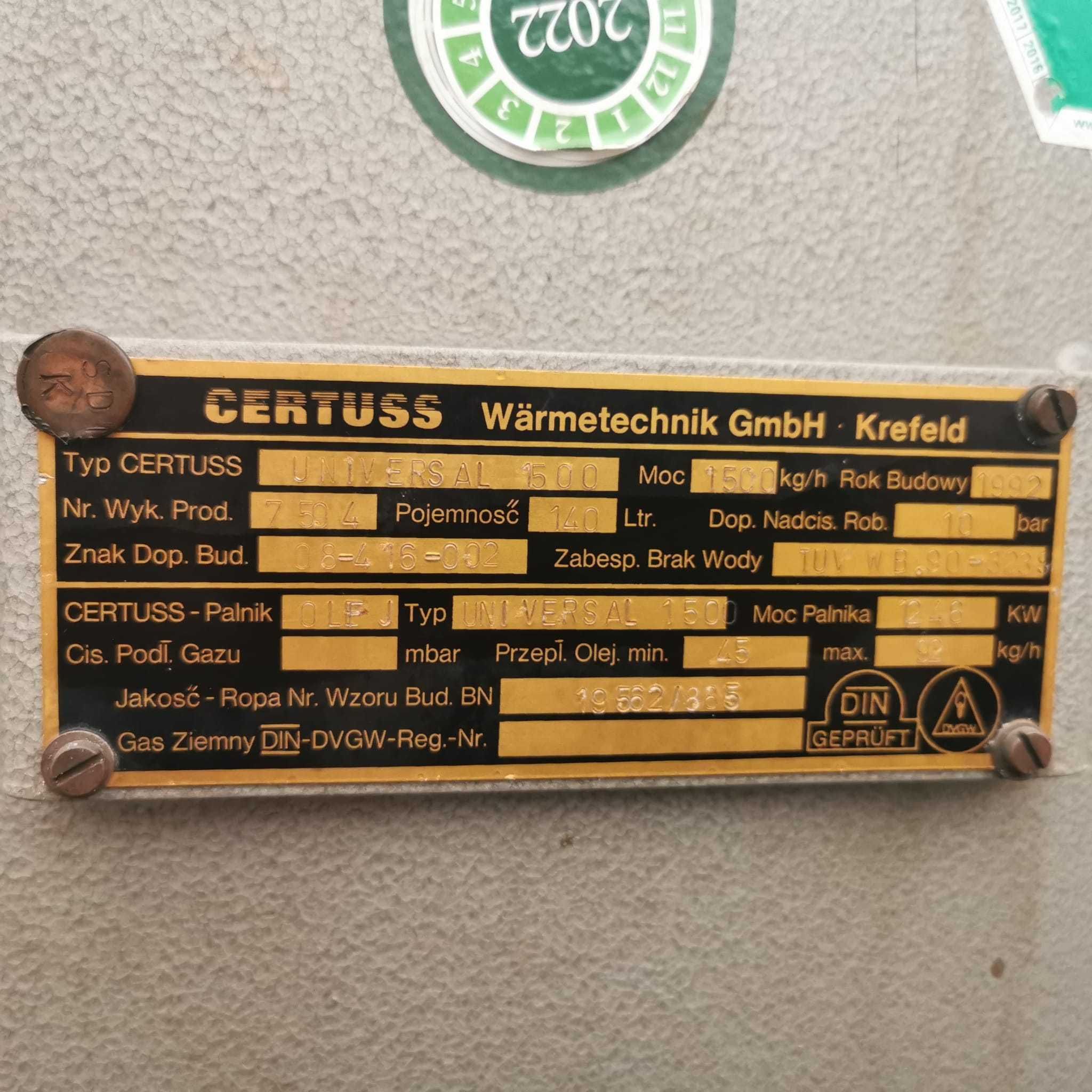 Wytwornica pary Certuss Unversal 500